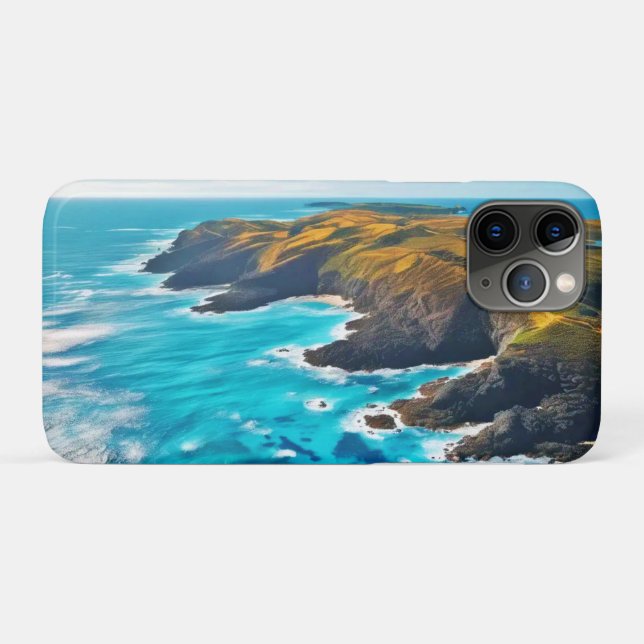 Funda De Case-Mate Para iPhone Acantilados oceánicos: costa salvaje (Reverso (horizontal))