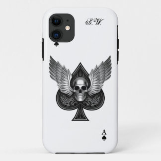 Funda Para iPhone 11 Ace de calavera de espadas iPhone 5/5S