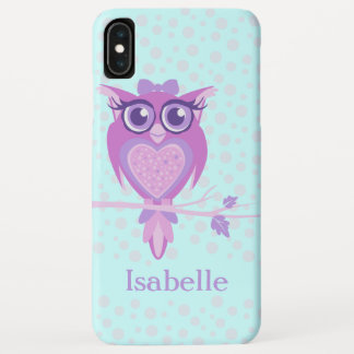 Funda Para iPhone XS Max Aceite morado de búho tierno