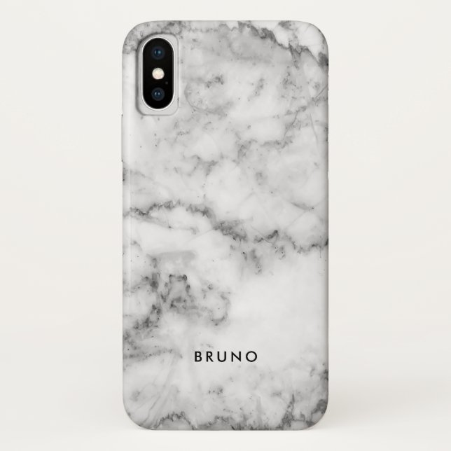 Funda De Case-Mate Para iPhone Acentos de gris de mármol claro (Reverso)