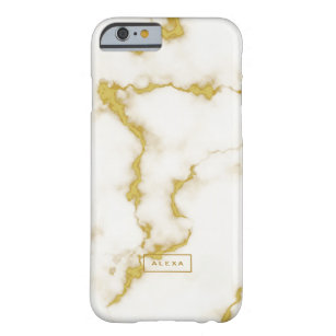 Funda Barely There Para iPhone 6 Acentos de oro de imitación blanca de moda minimal