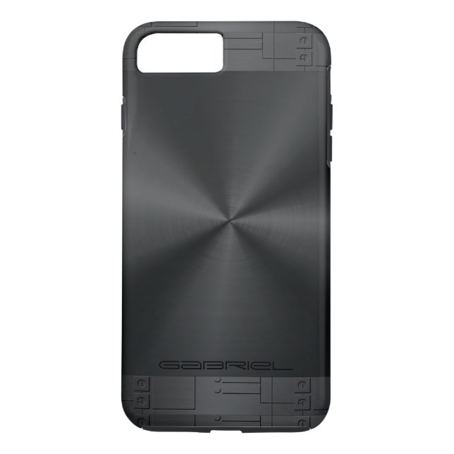 Funda De Case-Mate Para iPhone Acentos geométricos negros y metálicos brillantes (Reverso)
