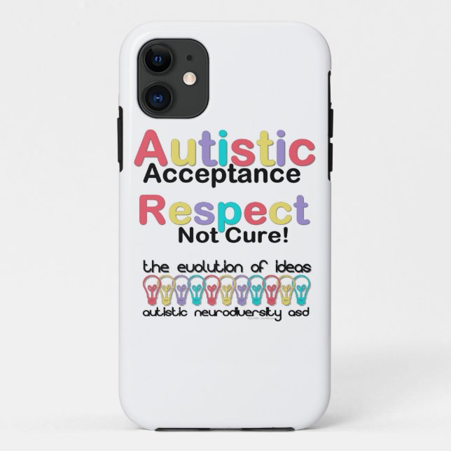 Funda De Case-Mate Para iPhone Aceptación autista Respeto No Cura (Reverso)