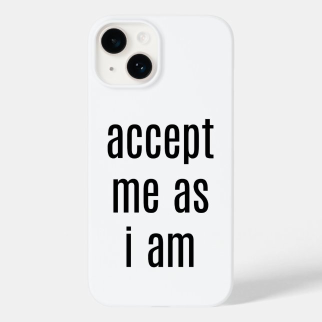 Funda De Case-Mate Para iPhone Aceptarme como estuche para iPhone (Reverso )