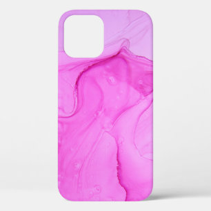Funda Para iPhone 12 Acercar la pintura abstracta de tinta de alcohol.