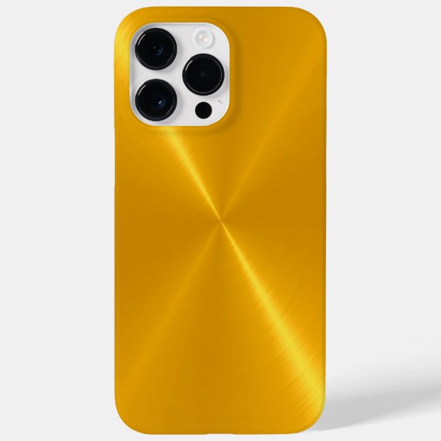 Funda De Case-Mate Para iPhone Acero inoxidable brillante de oro Metalizado (Reverso)