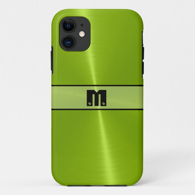 Funda De Case-Mate Para iPhone Acero inoxidable brillante Guay Lime Metalizado 2 (Reverso)