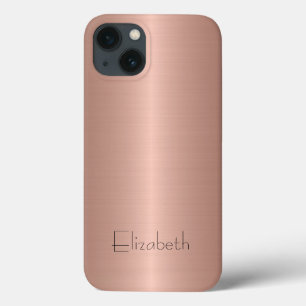 Funda Para iPhone 13 Acero inoxidable de bronce Metalizado