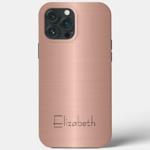 Funda Para iPhone 13 Pro Max Acero inoxidable de bronce Metalizado