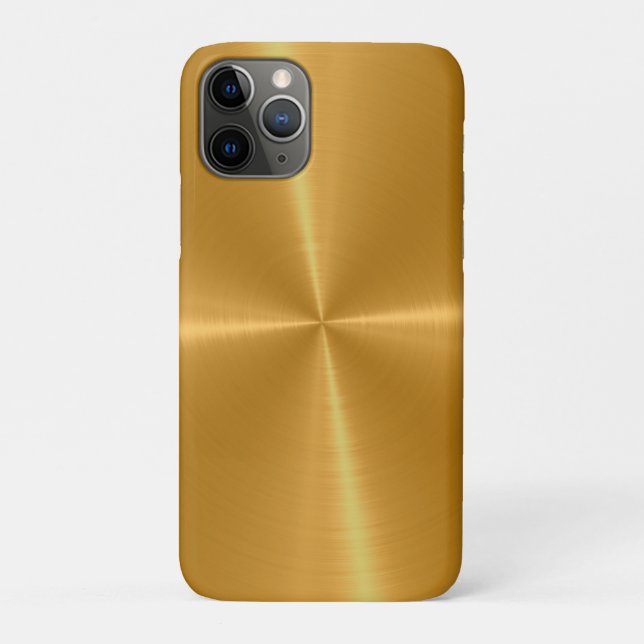Funda De Case-Mate Para iPhone Acero inoxidable dorado Metalizado (Reverso)