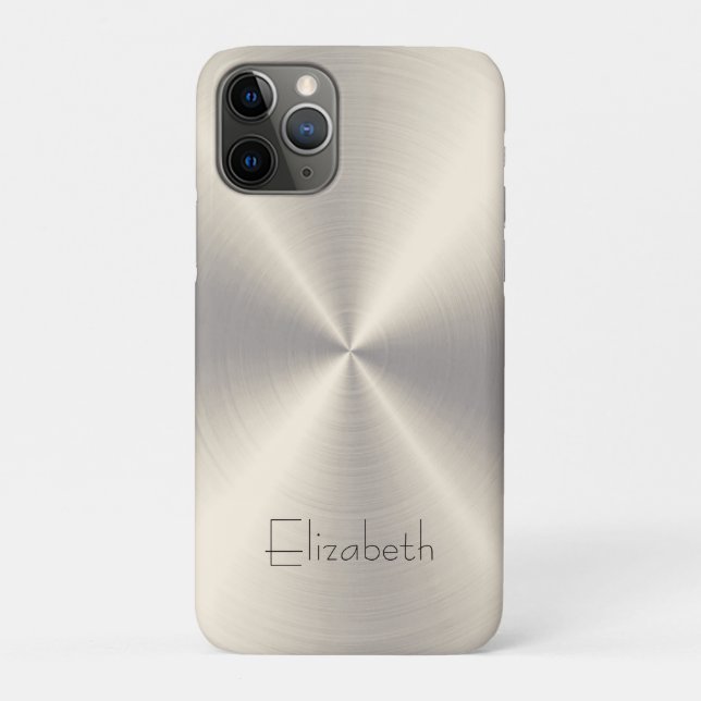 Funda De Case-Mate Para iPhone Acero inoxidable Metalizado (Reverso)