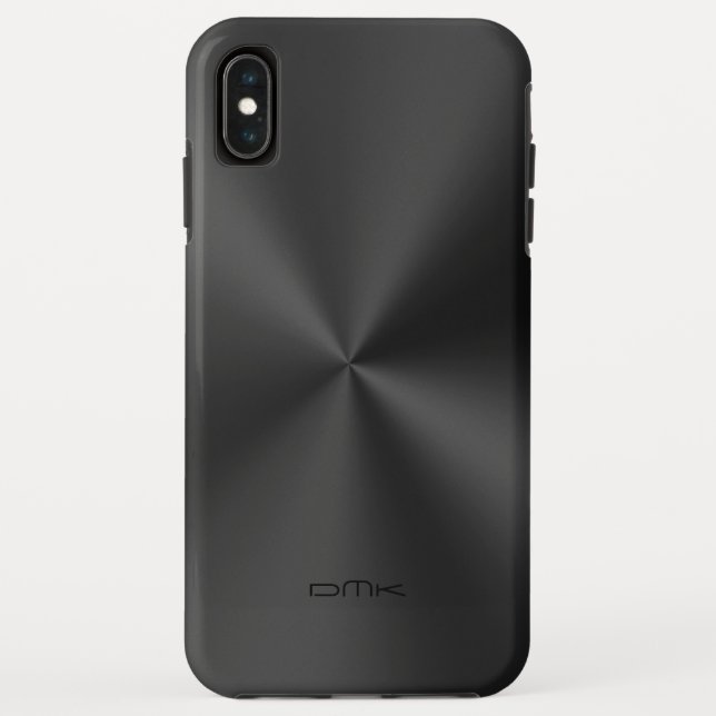 Funda De Case-Mate Para iPhone Acero inoxidable negro brillante (Reverso)