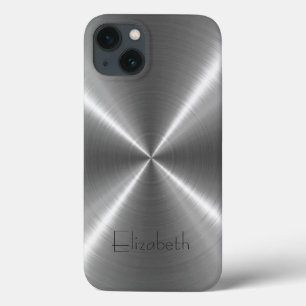 Funda Para iPhone 13 Acero inoxidable plateado Metalizado