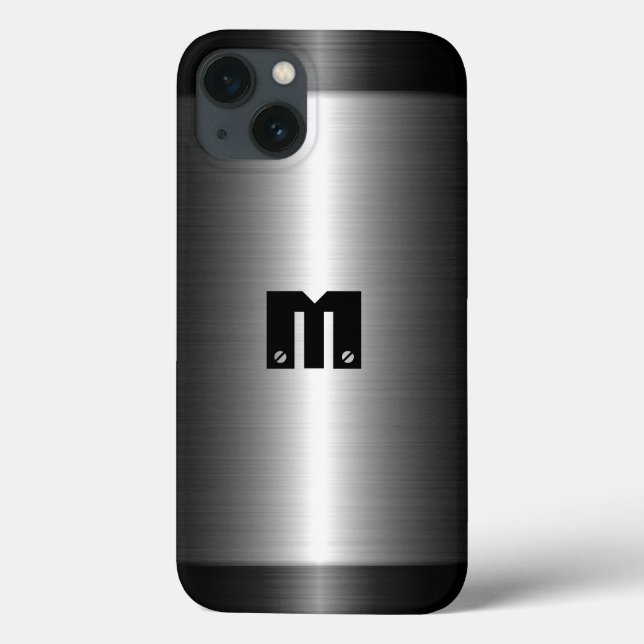 Funda De Case-Mate Para iPhone Acero inoxidable plateado Metalizado (Reverso)