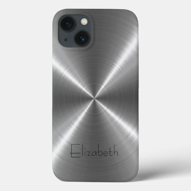 Funda De Case-Mate Para iPhone Acero inoxidable plateado Metalizado (Reverso)