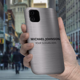 Funda Para iPhone 11 Acero inoxidable plateado Metalizado