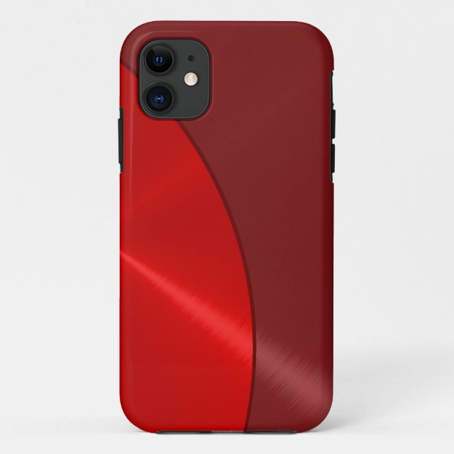 Funda De Case-Mate Para iPhone Acero inoxidable rojo metálico (Reverso)