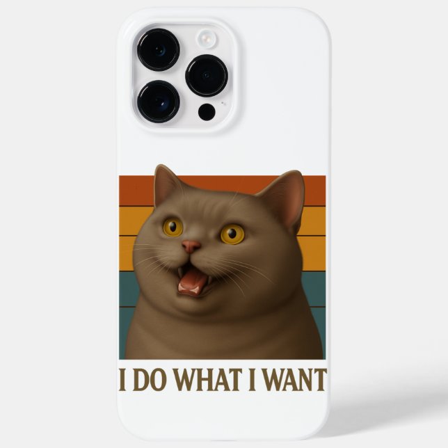 Funda De Case-Mate Para iPhone Actitud del gato retro (Reverso)