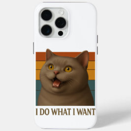 Funda Para iPhone 15 Pro Max Actitud del gato retro