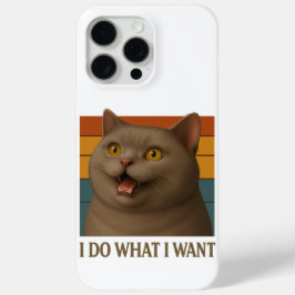 Funda Para iPhone 15 Pro Max Actitud del gato retro