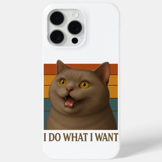 Funda De Case-Mate Para iPhone Actitud del gato retro (Reverso )