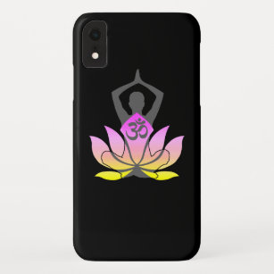 Funda Para iPhone XR Actitud espiritual de la yoga de la flor de OM