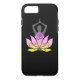 Funda De Case-Mate Para iPhone Actitud espiritual de la yoga de la flor de OM (Reverso)
