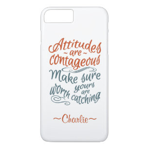 Funda Para iPhone 8 Plus/7 Plus ACTITUDES Casos de teléfono monograma de personali