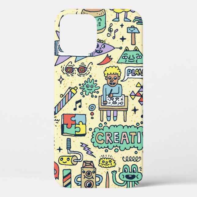 Funda De Case-Mate Para iPhone Actividades De Creatividad Divertido Personalizado (Reverso )