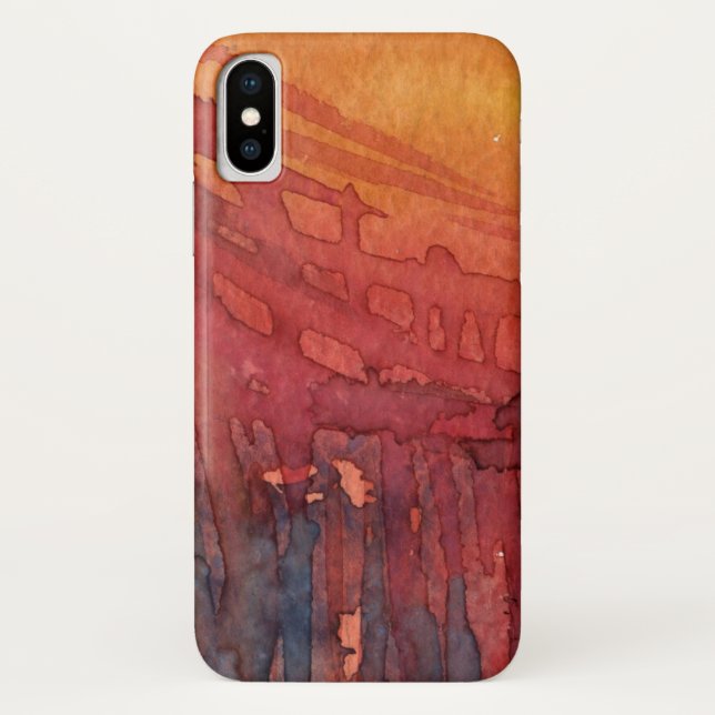 Funda De Case-Mate Para iPhone Acuarela abstracta 3 (Reverso)