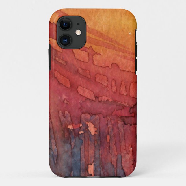 Funda De Case-Mate Para iPhone Acuarela abstracta 3 (Reverso)