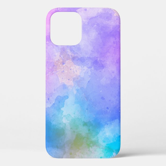 Funda De Case-Mate Para iPhone acuarela abstracta de arte de fondo (Reverso )