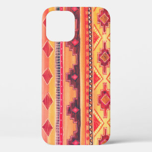 Funda Para iPhone 12 acuarela africana, patrón vibrante