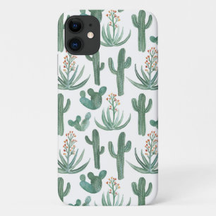 Funda Para iPhone 11 Acuarela Áloe del Desierto de Saguaro