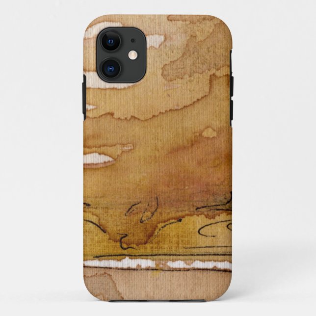 Funda De Case-Mate Para iPhone Acuarela artística del fondo (Reverso)