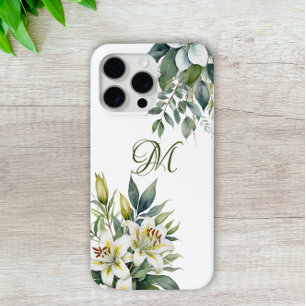 Funda Para iPhone 15 Pro Max Acuarela asiática y acuarela floral de eucalipto