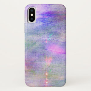 Funda Para iPhone X acuarela azul, rosada inconsútil del amarillo del
