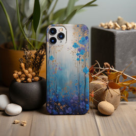 Funda Para iPhone 13 Pro Max Acuarela, azul y bosque de lavanda