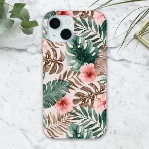 Funda Para iPhone 15 Acuarela Boho moderna Floral tropical