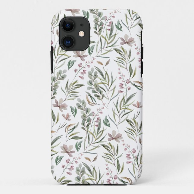 Funda De Case-Mate Para iPhone Acuarela Botánica (Reverso)
