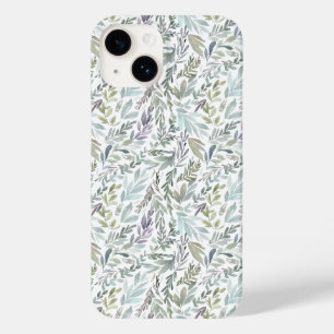 Funda Para iPhone 14 De Case-Mate Acuarela Botánica Verde Azul