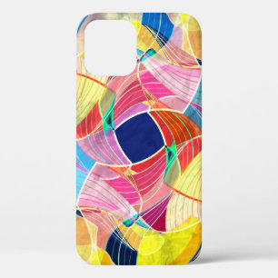 Funda Para iPhone 12 acuarela colorida abstracta, fondo fantástico