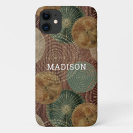 Funda Para iPhone 11 Acuarela Concha Náutica Madera Personalizada