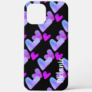 title_seo2 Acuarela Corazones Purple Pink Bold Monogramado