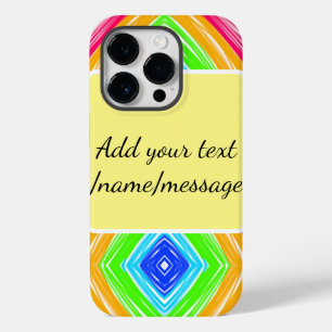Funda Para iPhone 14 Pro De Case-Mate Acuarela de arcoíris agregar texto de nombre mensa