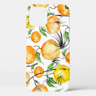 Funda Para iPhone 12 acuarela de bambú: patrón de selva sin costura.
