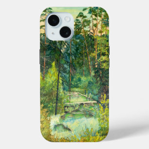 Funda Para iPhone 15 Acuarela de bosque
