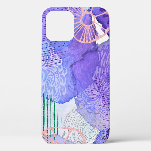 Funda De Case-Mate Para iPhone acuarela de fondo abstracto (Reverso )