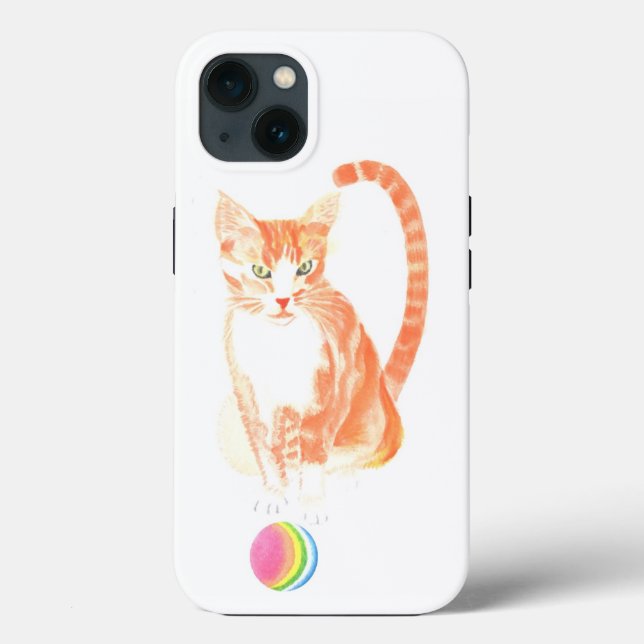 Funda De Case-Mate Para iPhone Acuarela De Gatos Y Balas (Reverso )