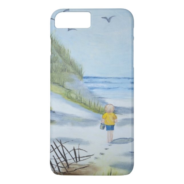 Funda De Case-Mate Para iPhone Acuarela de la playa (Reverso)